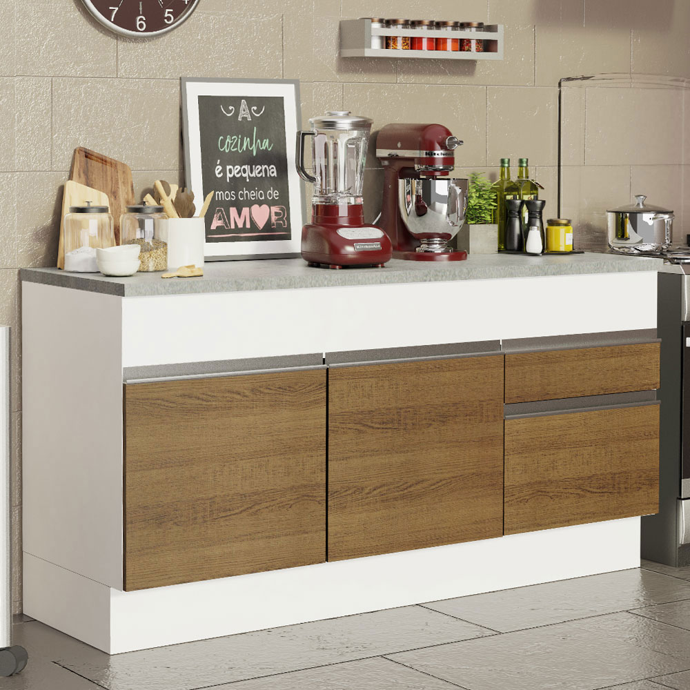 Foto 5 | Mueble de Cocina Madesa Glamy 150 cm Mostrador para Fregadero con Encimera