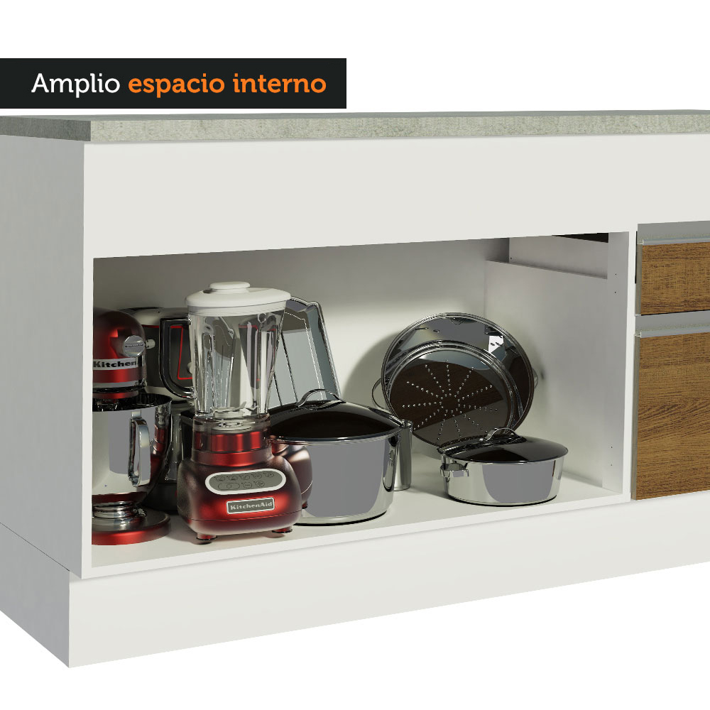 Foto 7 pulgar | Mueble de Cocina Madesa Glamy 150 cm Mostrador para Fregadero con Encimera