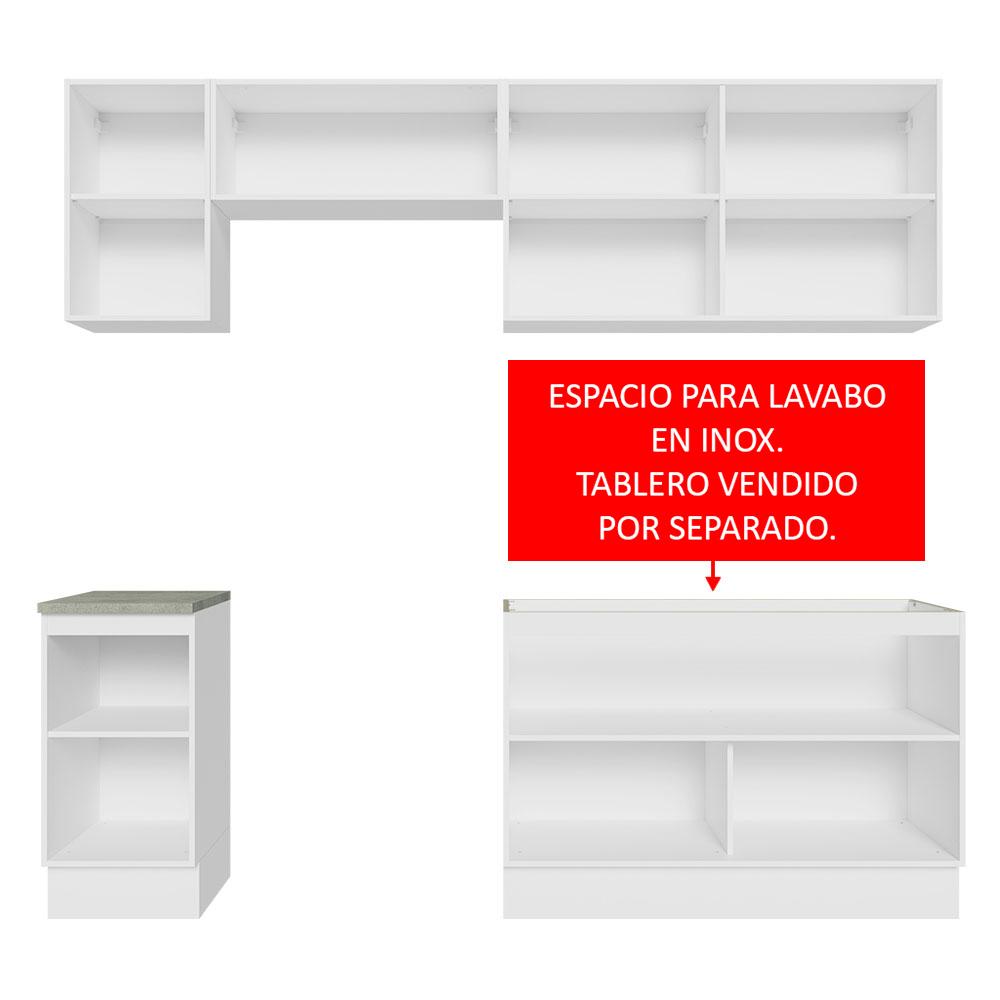 Foto 7 | Cocina Integral Madesa GRGL24001009 color Blanco 5 Piezas