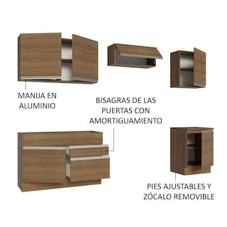 Foto 4 | Cocina Integral Madesa GCGL34900309 color Marrón 5 Piezas