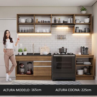 Foto 6 | Cocina Integral Madesa GCGL34900309 color Marrón 5 Piezas