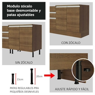 Foto 8 | Cocina Integral Madesa GCGL34900309 color Marrón 5 Piezas