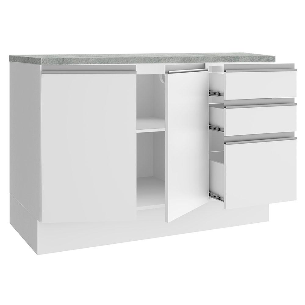 Foto 6 pulgar | Mueble de Cocina Madesa Blanco 2 Puertas 3 Cajones