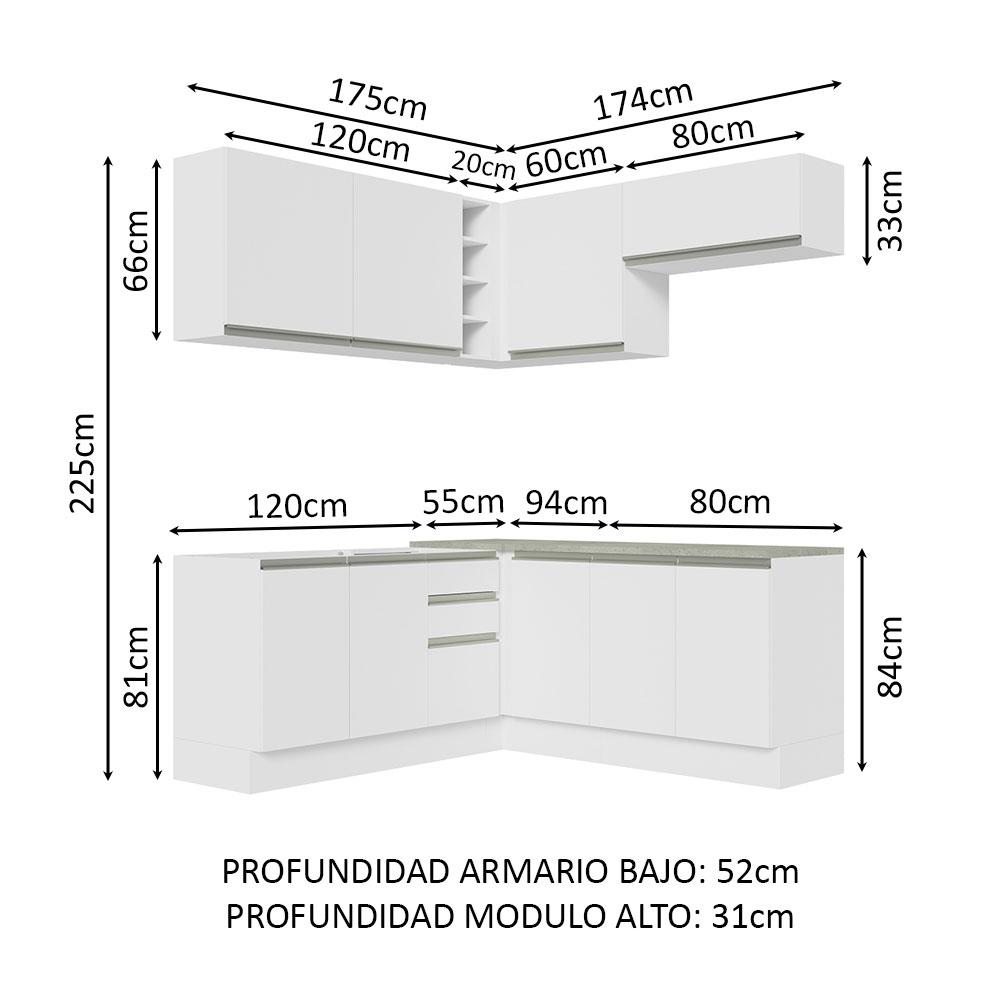 Foto 4 pulgar | Cocina Integral Madesa GCGL34900309 Blanca 7 Piezas