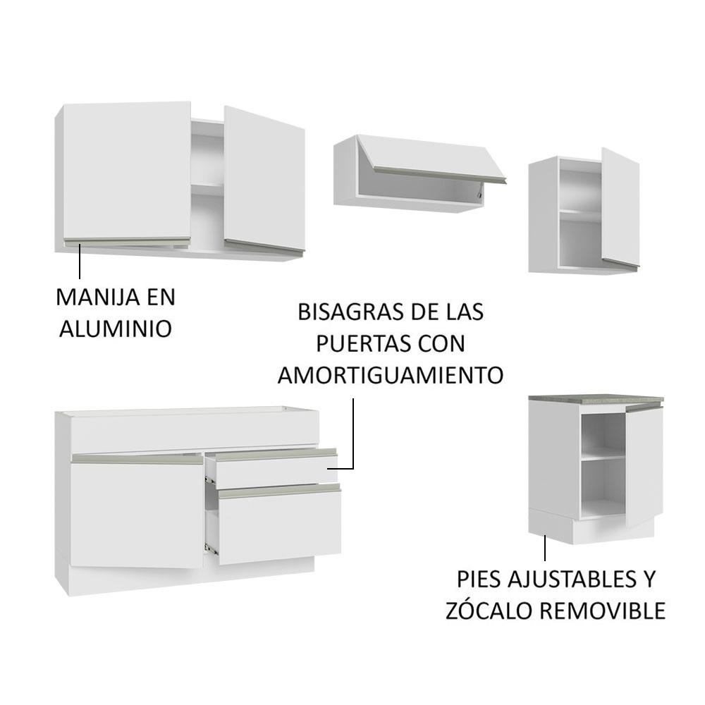 Foto 5 pulgar | Cocina Integral Madesa GRGL26000409 color Blanco 5 Piezas