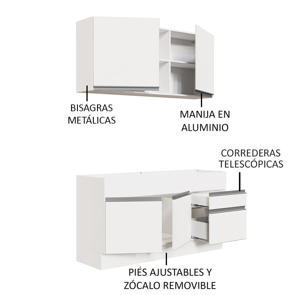 Foto 5 pulgar | Cocina Compacta Madesa GRGL15000209 color Blanco 2 Piezas