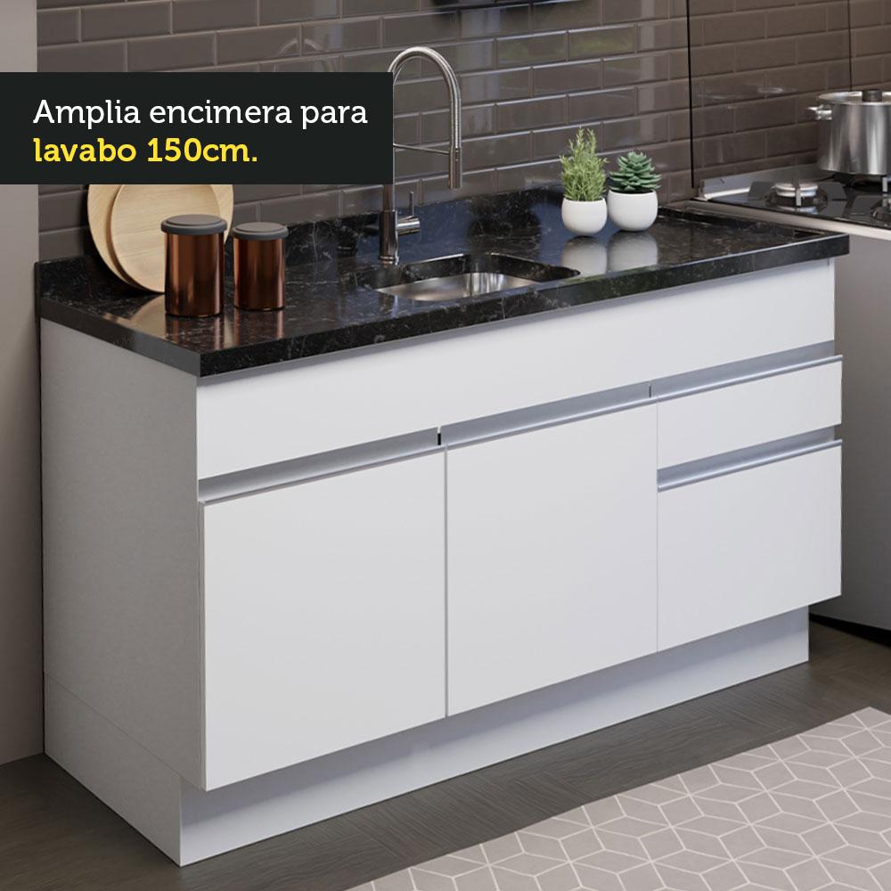 Foto 7 pulgar | Cocina Compacta Madesa GRGL15000209 color Blanco 2 Piezas