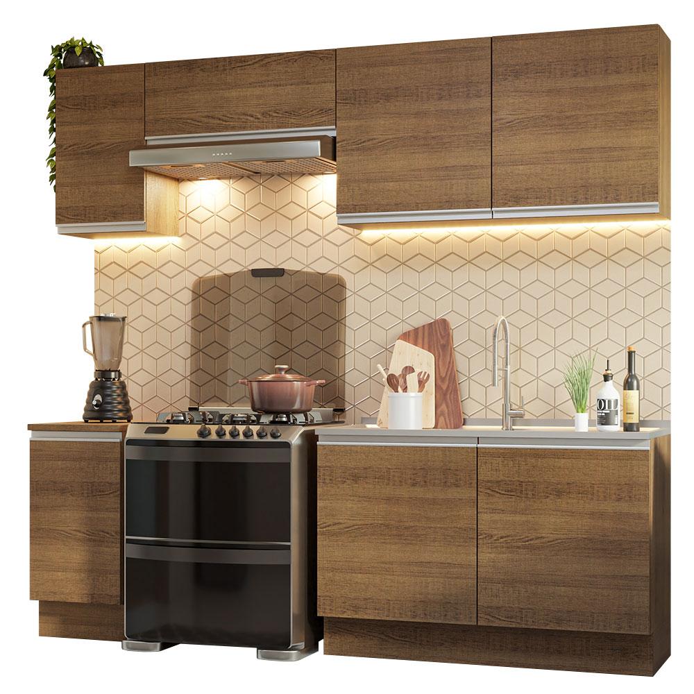 Cocina Integral Madesa GRGL2400105Z color Marrón 5 Piezas