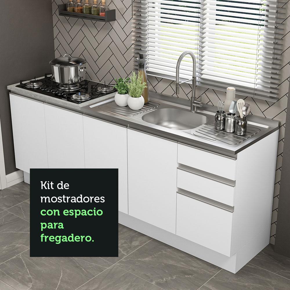 Foto 6 pulgar | Armario de Cocina Compacta 200cm Madesa Glamy color Blanco