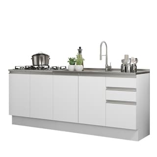 Foto 7 | Armario de Cocina Compacta 200cm Madesa Glamy color Blanco