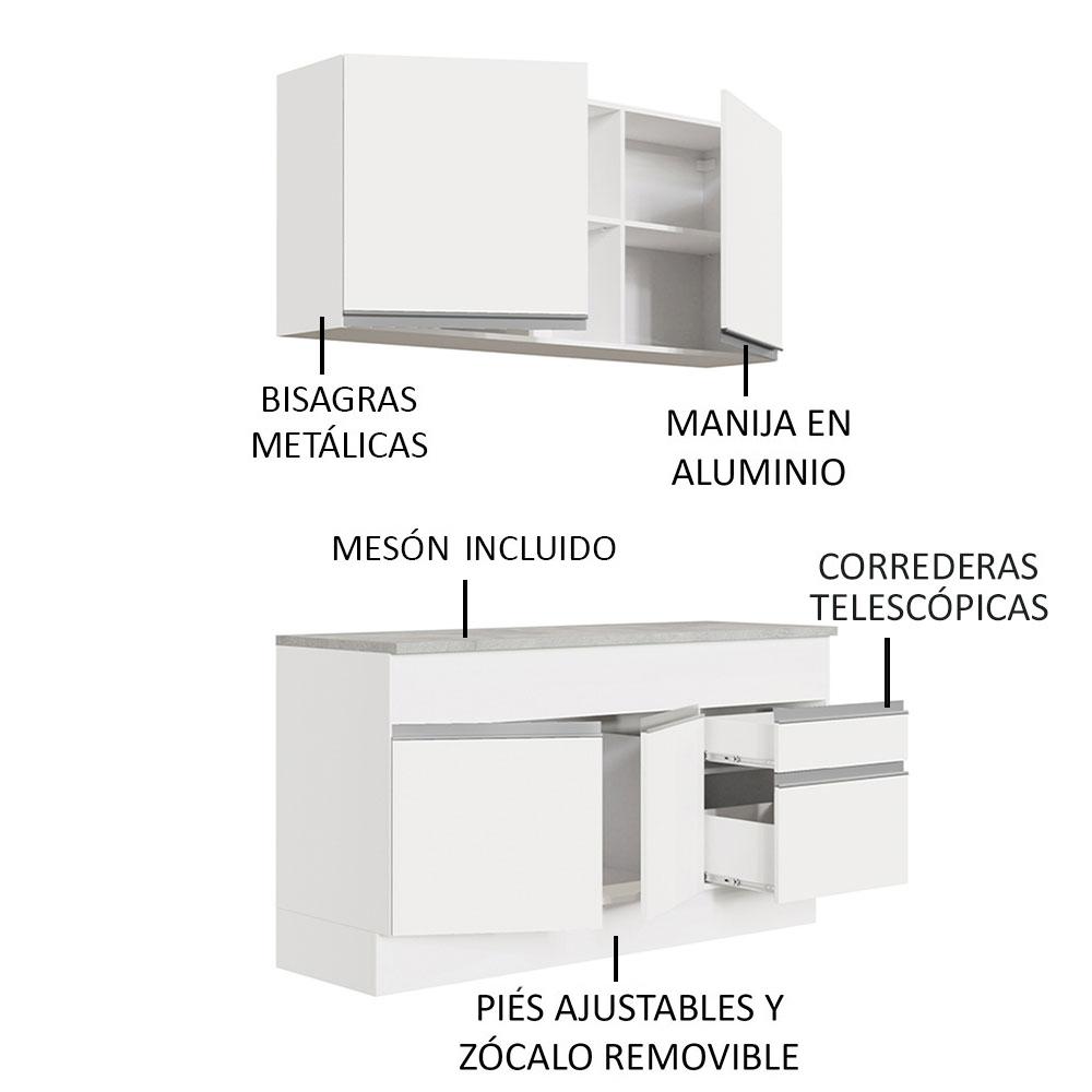 Foto 4 | Cocina Compacta Madesa Glamy  150 cm color Blanco