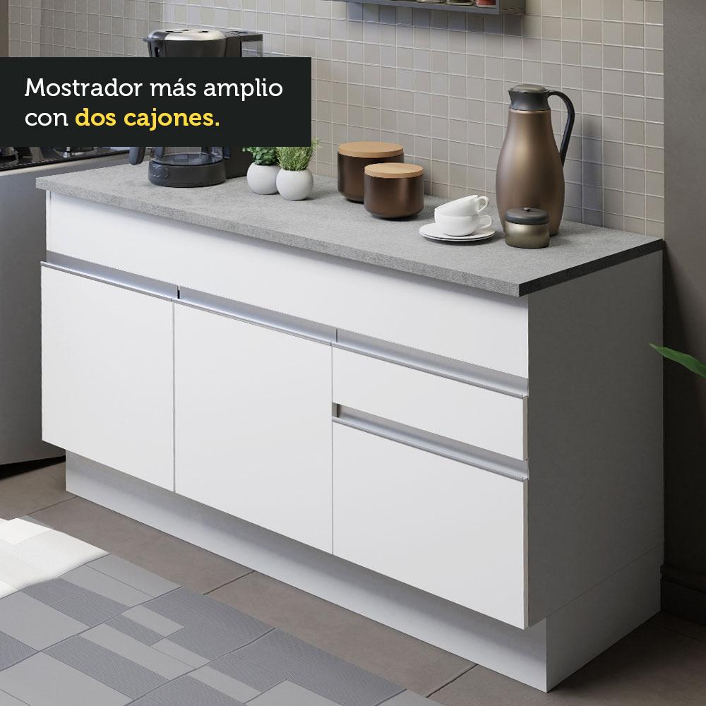 Foto 8 pulgar | Cocina Compacta Madesa Glamy  150 cm color Blanco