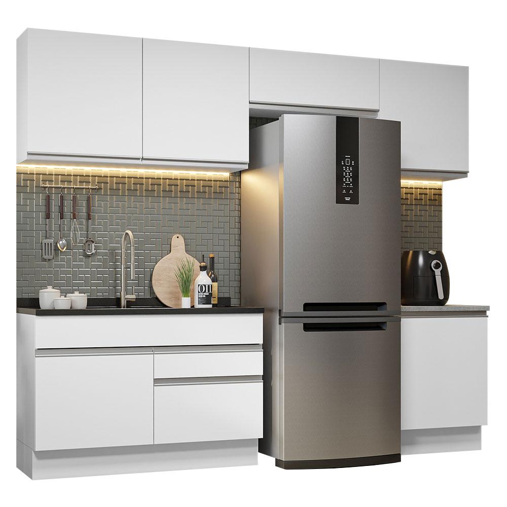 Cocina Integral Madesa Glamy 260 cm color Blanco