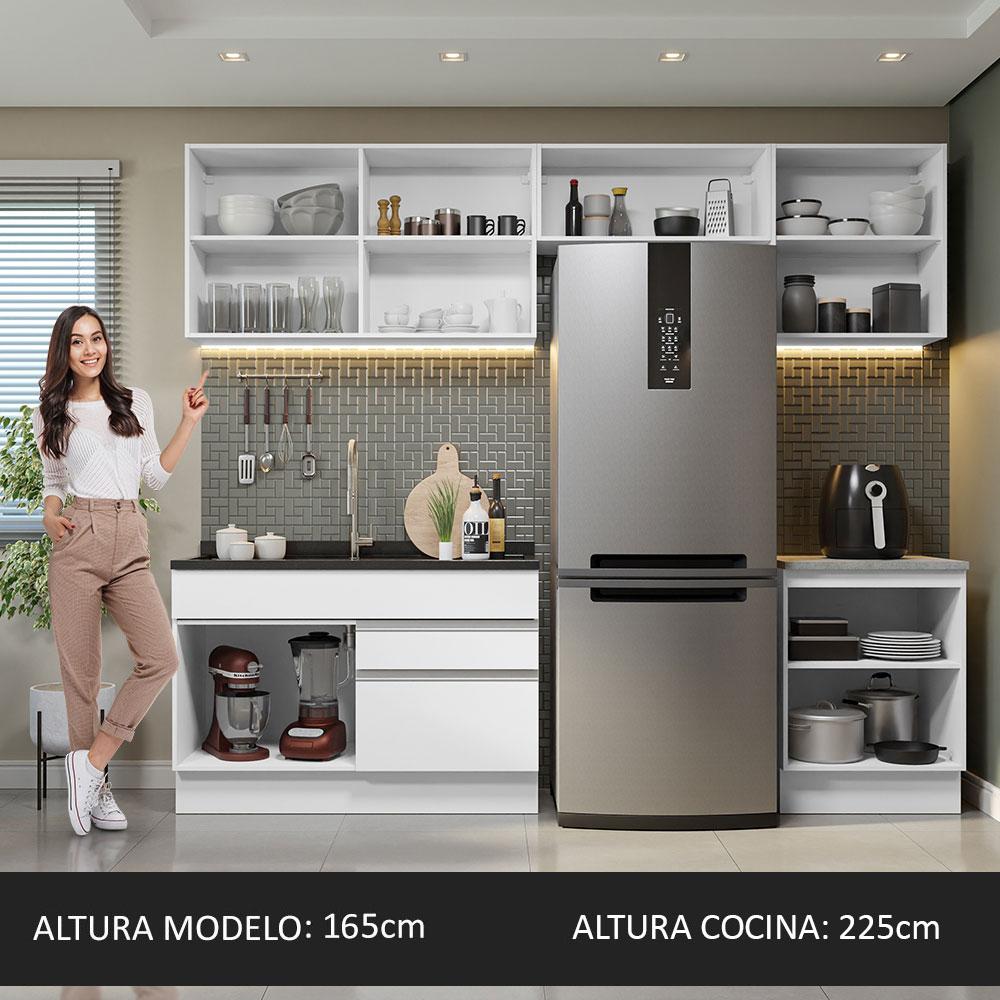 Foto 8 pulgar | Cocina Integral Madesa Glamy 260 cm color Blanco