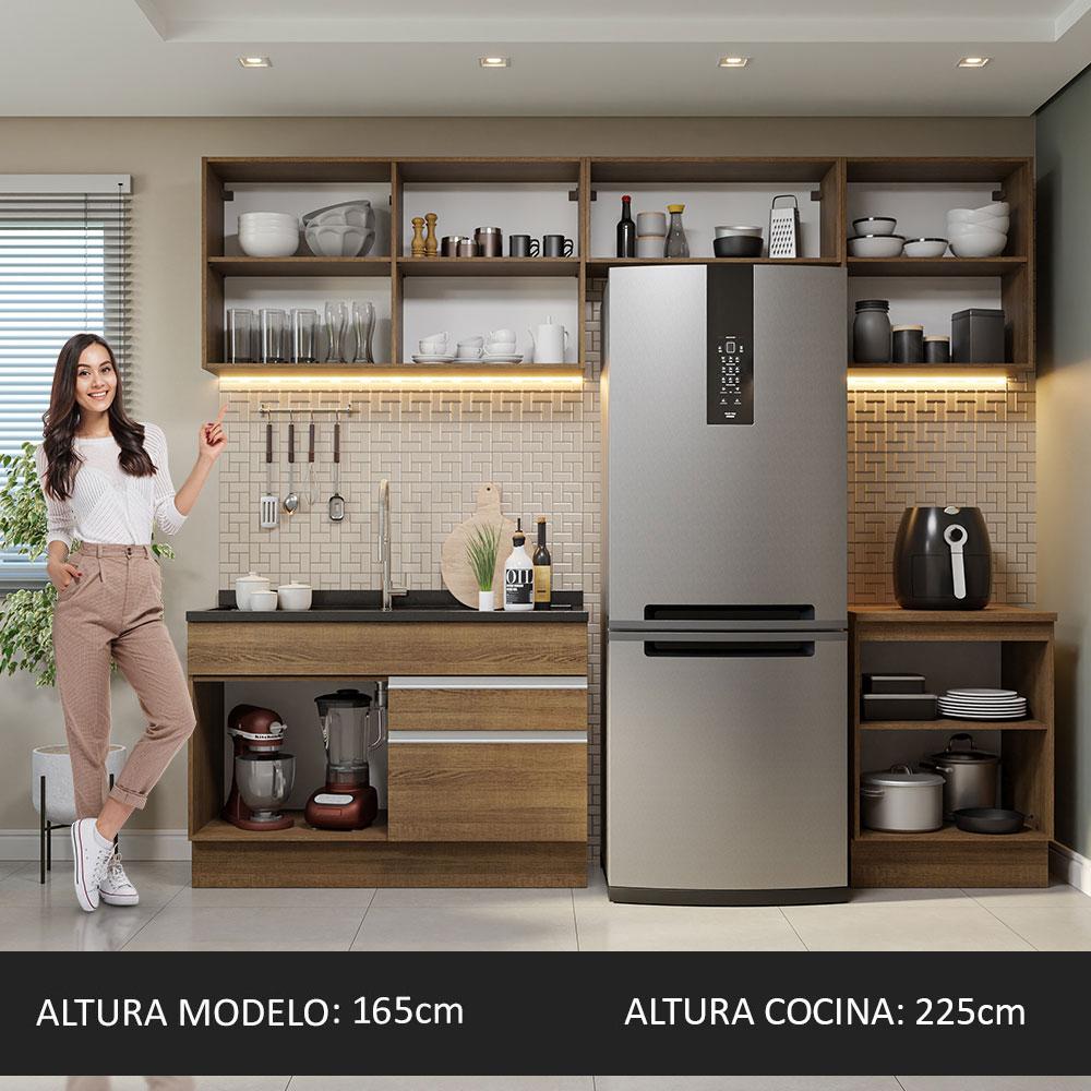 Foto 6 pulgar | Cocina Integral Madesa Glamy 260 cm color Marrón