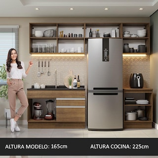 Foto 5 | Cocina Integral Madesa Glamy 260 cm color Marrón