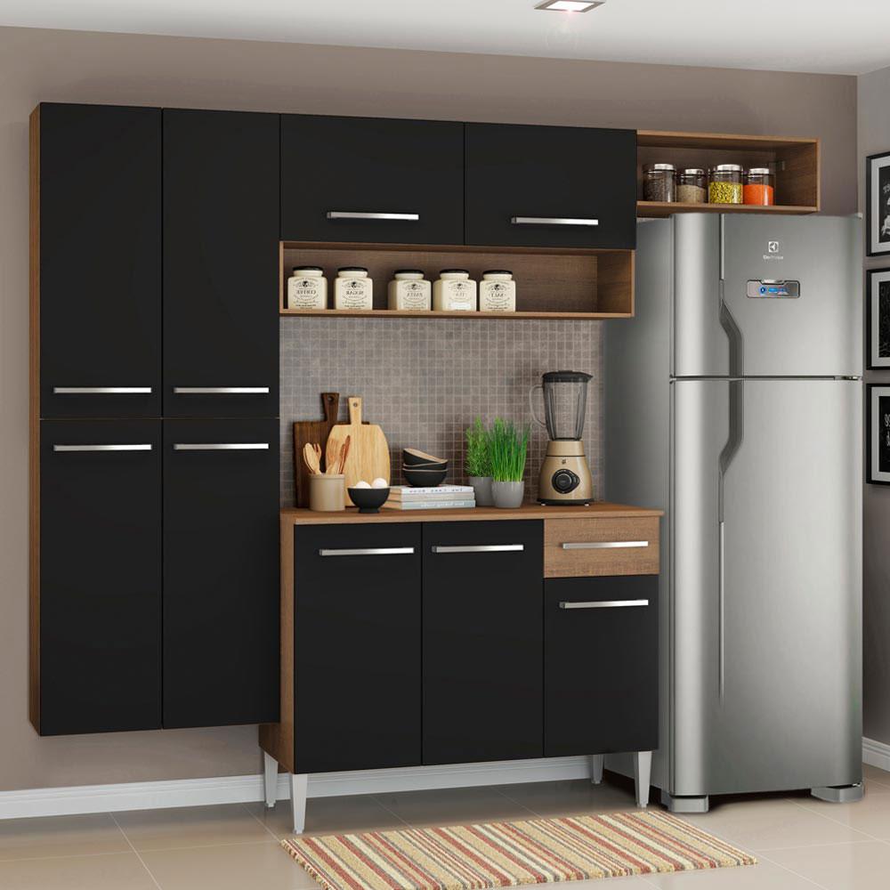 Foto 2 | Armario Cocina Completo 229cm Emilly Fit Madesa 03 Negro