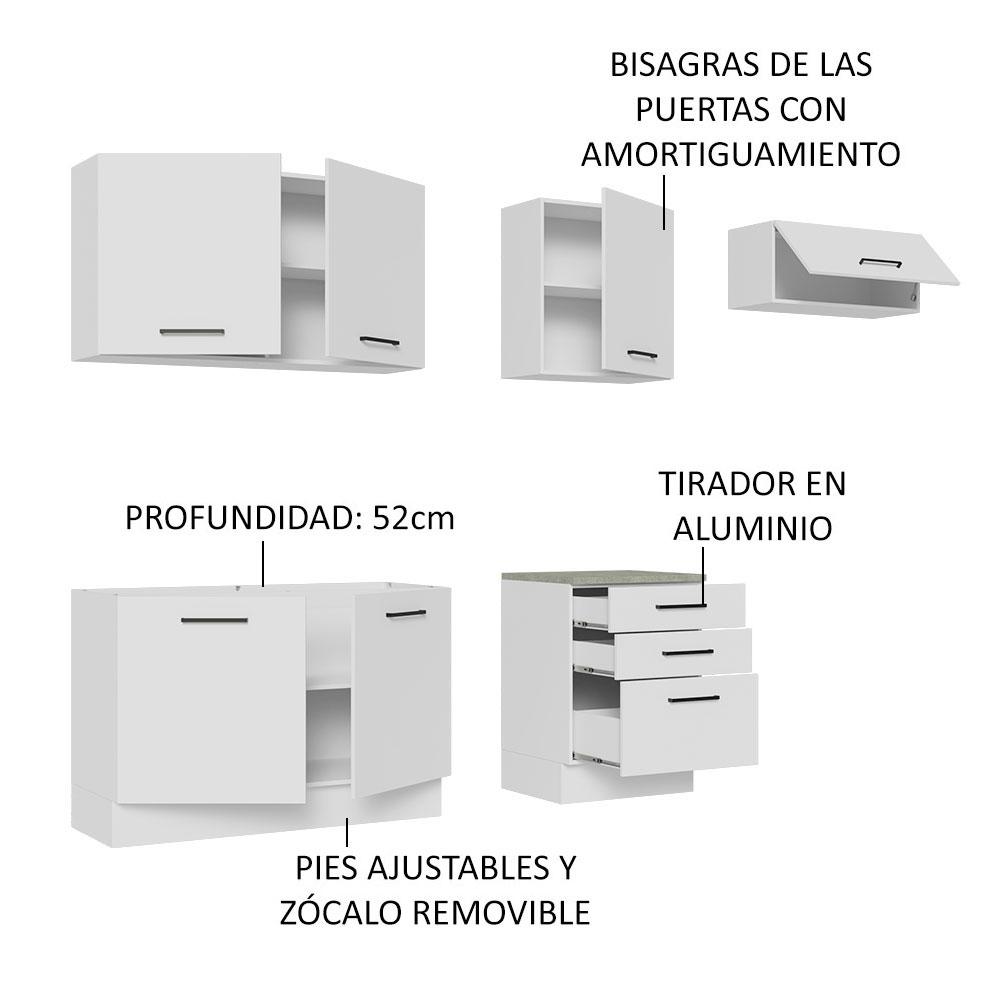 Foto 4 | Cocina Integral Madesa Agata 260 cm Blanca