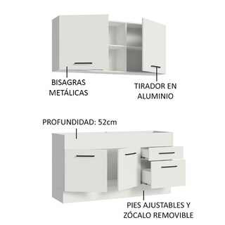 Foto 4 | Mueble de Cocina Compacto 150 cm Agata Madesa 02