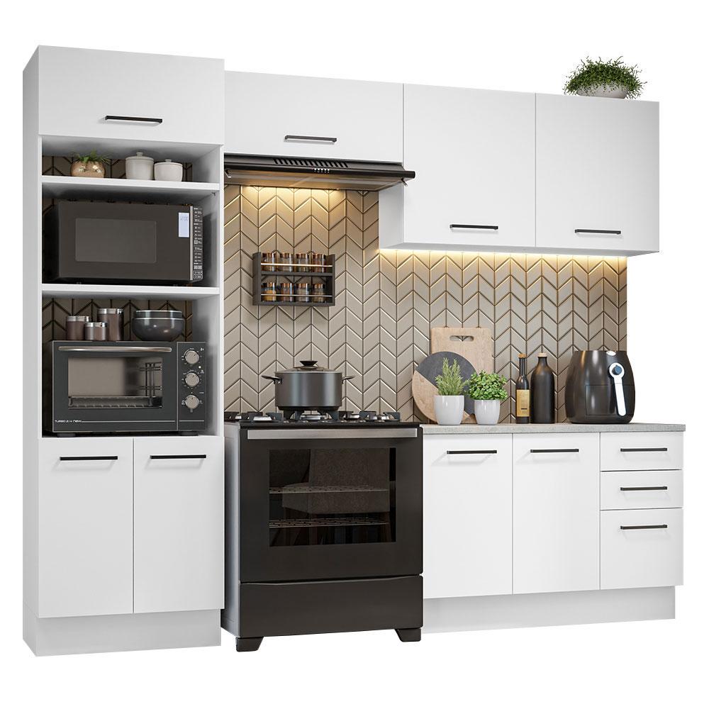 Mueble de Cocina Integral 270 cm Agata Madesa 07 Blanco