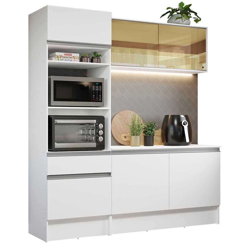 Foto 2 pulgar | Mueble De Cocina Compacto 180cm Blanco Diamante Madesa 86