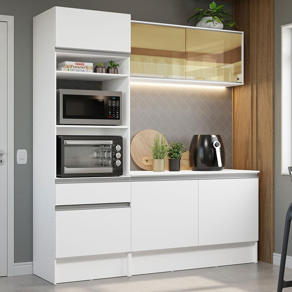 Foto 2 | Mueble De Cocina Compacto 180cm Blanco Diamante Madesa 86