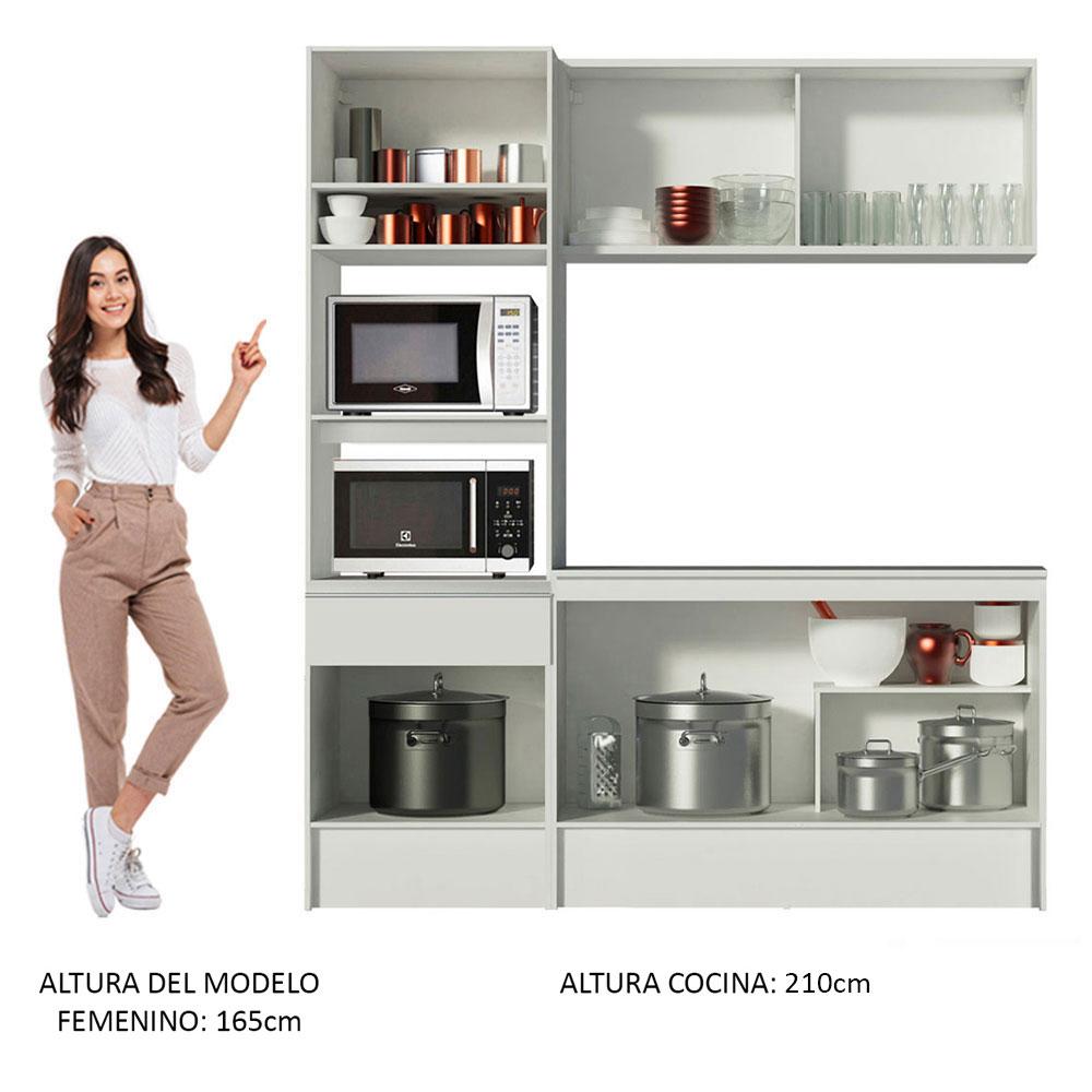 Foto 7 pulgar | Mueble De Cocina Compacto 180cm Blanco Diamante Madesa 86