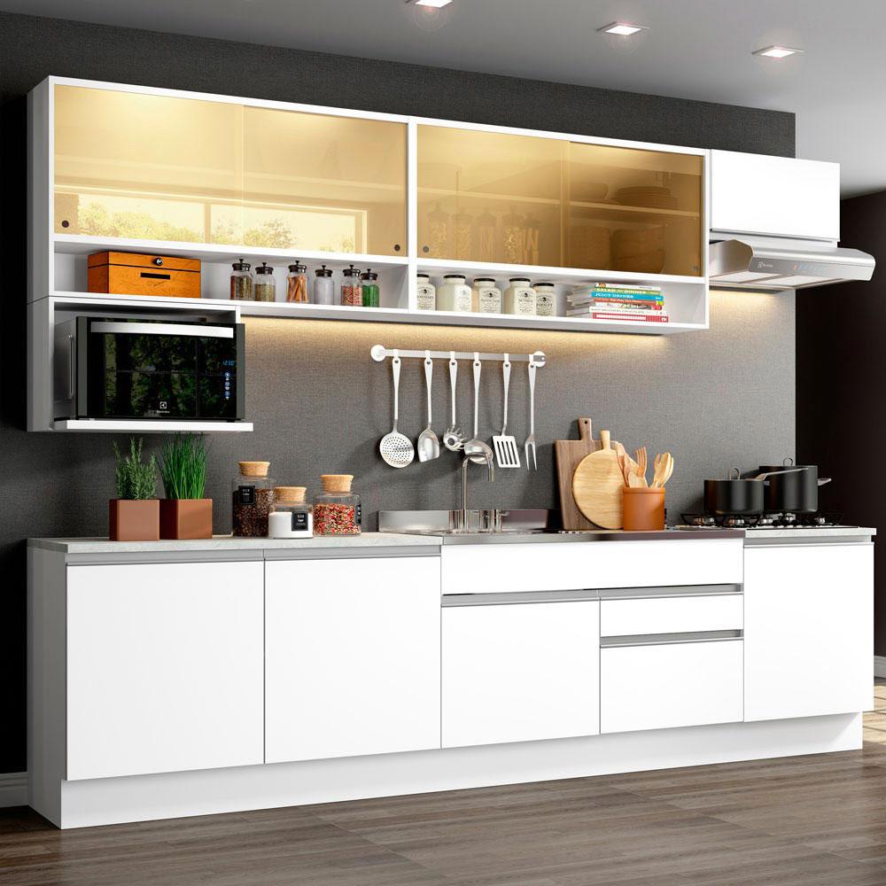 Foto 3 pulgar | Mueble De Cocina Integral 300 Cm Blanco Verona Madesa 01