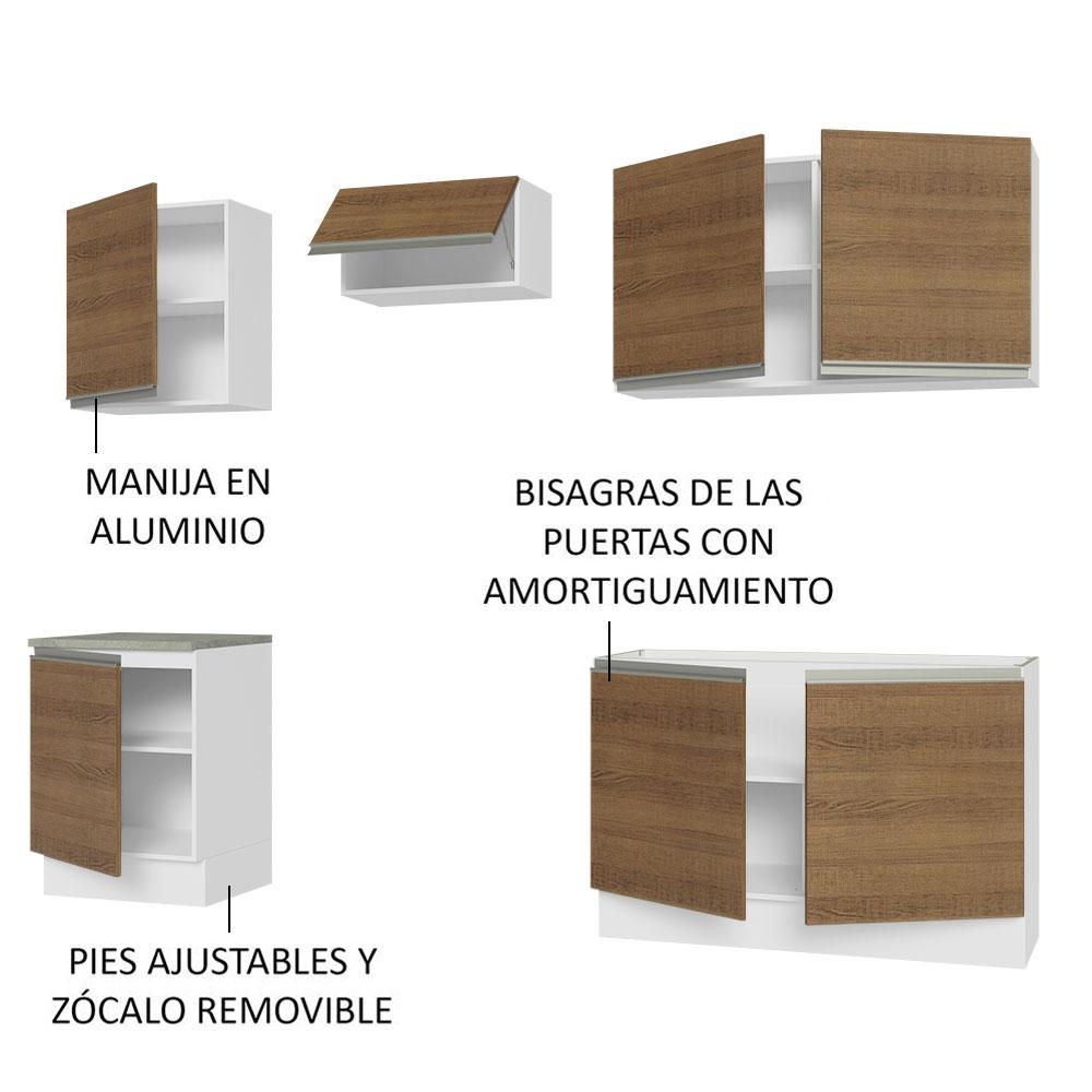 Foto 8 pulgar | Mueble de Cocina Integral Madesa 09 Glamy 240 cm