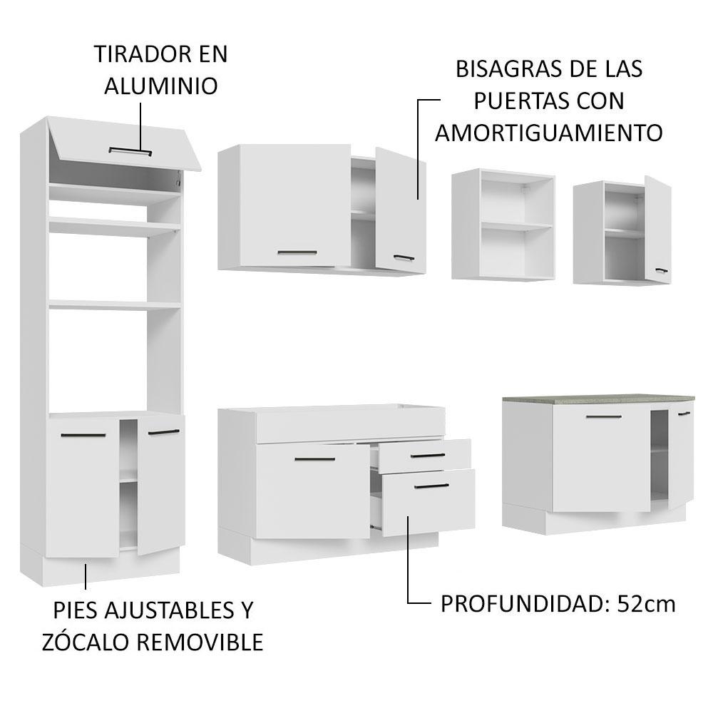 Foto 5 pulgar | Cocina Integral Madesa Grag310002 Blanca