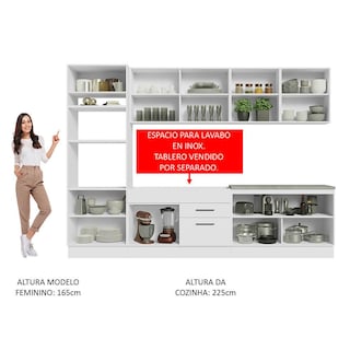 Foto 5 | Cocina Integral Madesa Grag310002 Blanca