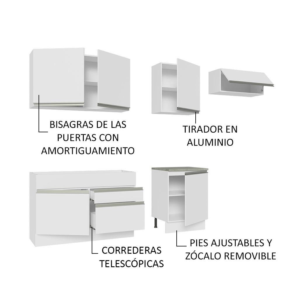 Foto 8 pulgar | Mueble de Cocina Integral Madesa Glamy 260 cm 03