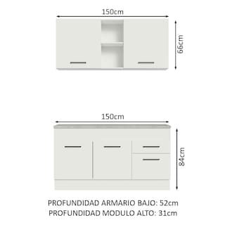 Foto 3 | Mueble de Cocina Compacto 150 CM Agata Madesa 01
