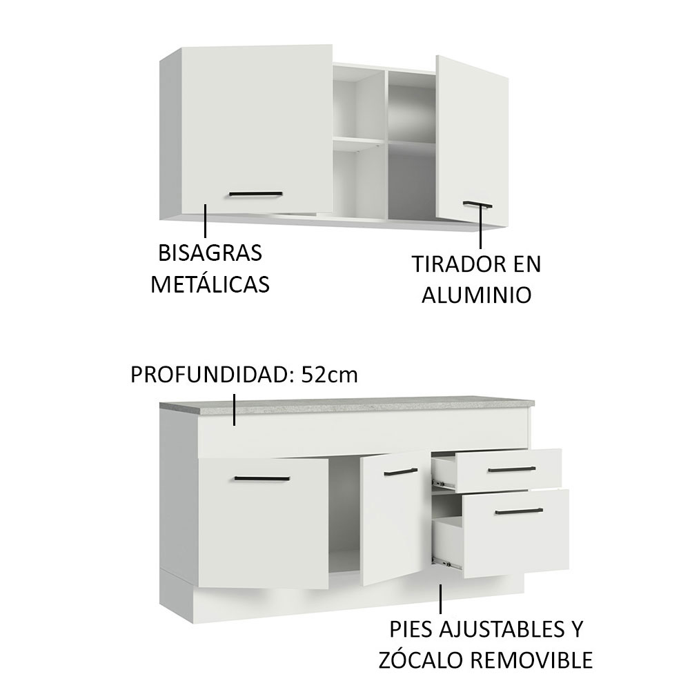 Foto 5 pulgar | Mueble de Cocina Compacto 150 CM Agata Madesa 01