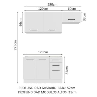 Foto 3 | Mueble de Cocina Compacto 180 cm Agata Madesa 09