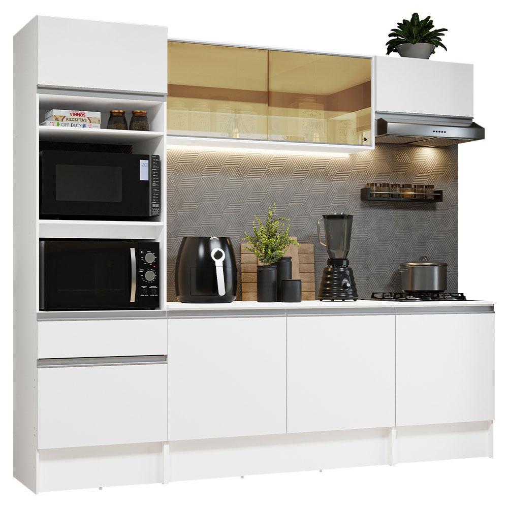 Foto 2 pulgar | Mueble De Cocina Integral 240cm Blanco Diamante Madesa