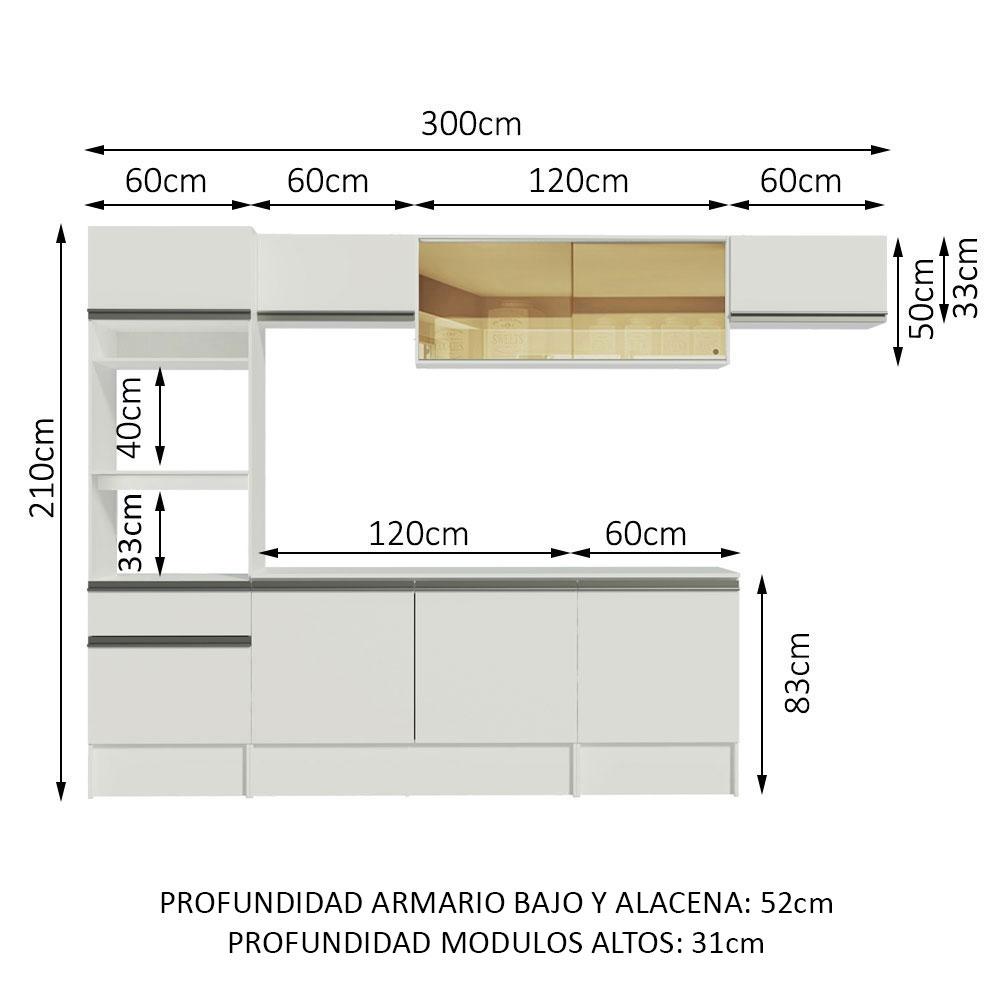 Foto 4 pulgar | Mueble de Cocina Integral Madesa Diamante