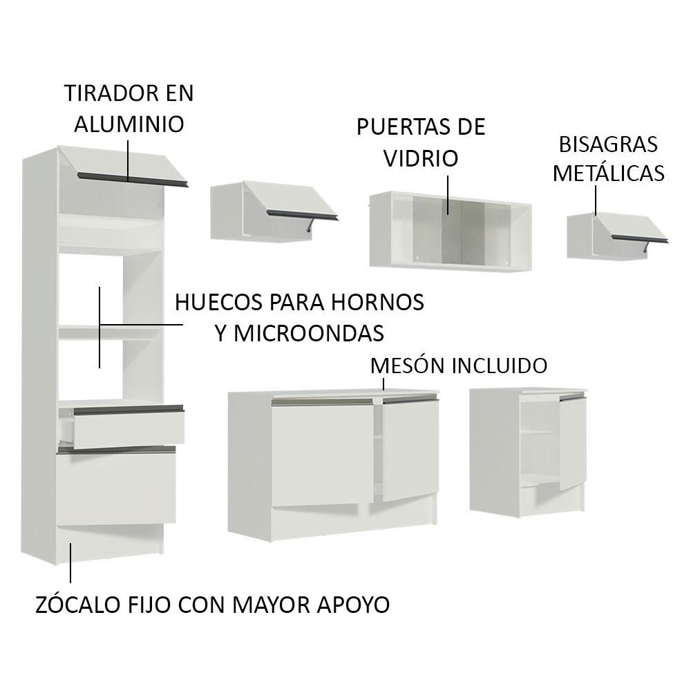 Foto 5 pulgar | Cocina Integral Madesa Blanca de 300 cm