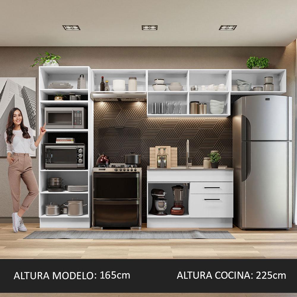 Foto 6 pulgar | Cocina Integral Madesa 350 cm Agata Blanco