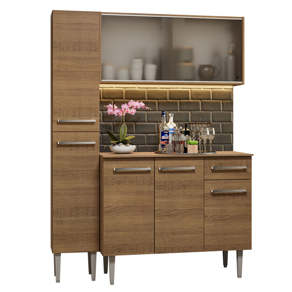 Cocina Compacta Emilly Madesa 137 cm Sin Mesón