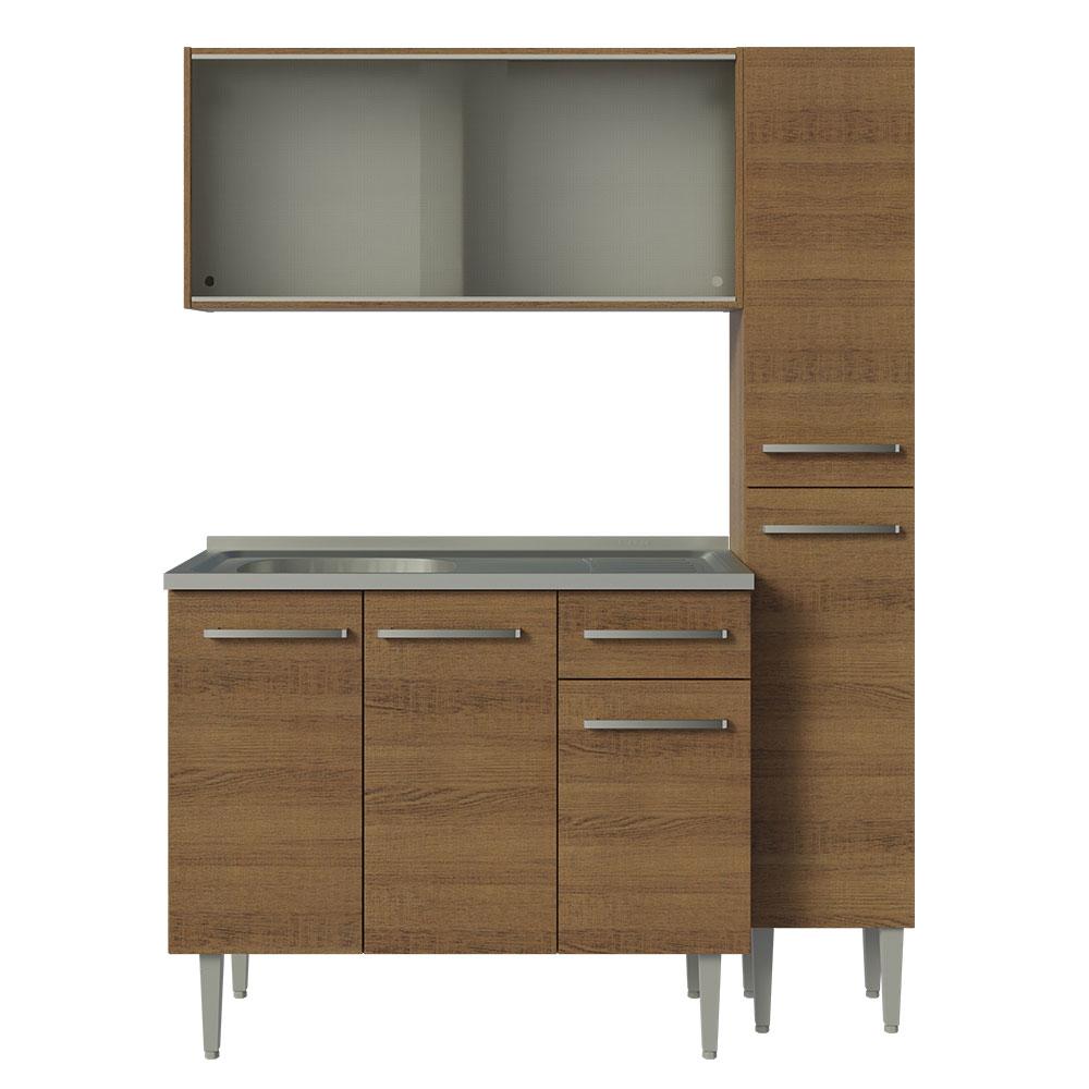 Foto 9 pulgar | Mueble de Cocina Compacta Emilly Madesa 137 cm con Mesón de Acero