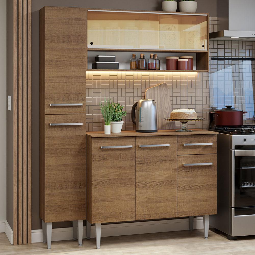 Foto 3 pulgar | Mueble de Cocina Compacta 137 cm Emilly Madesa 09