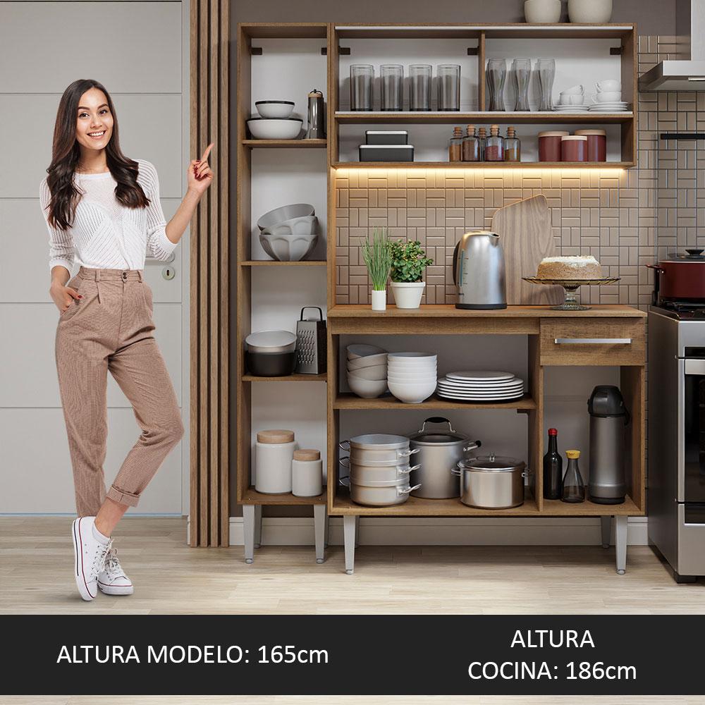 Foto 6 pulgar | Mueble de Cocina Compacta 137 cm Emilly Madesa 09