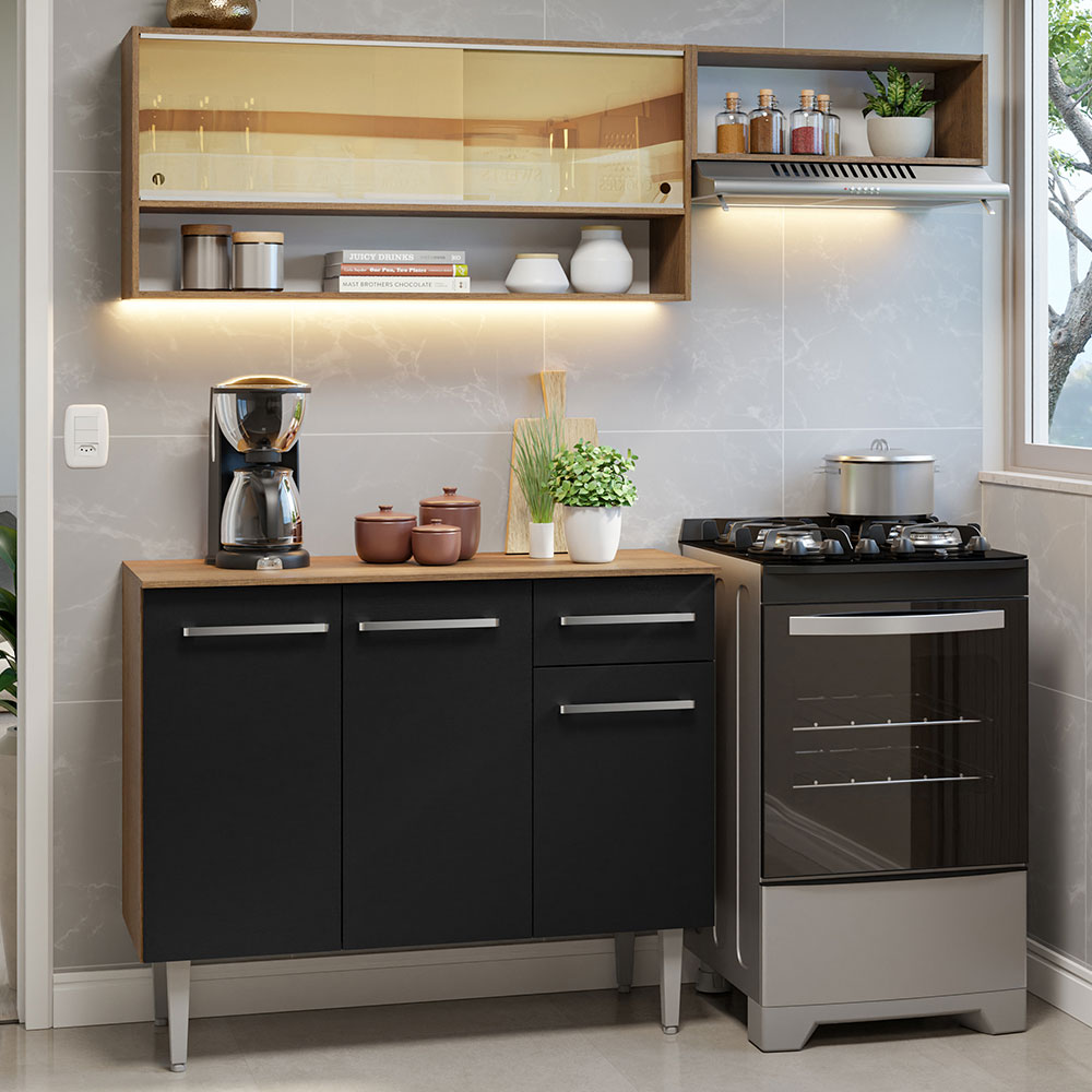 Mueble de Cocina Compacta Emilly Madesa 165 cm