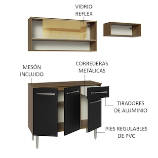 Foto 4 | Mueble de Cocina Compacta Emilly Madesa 165 cm