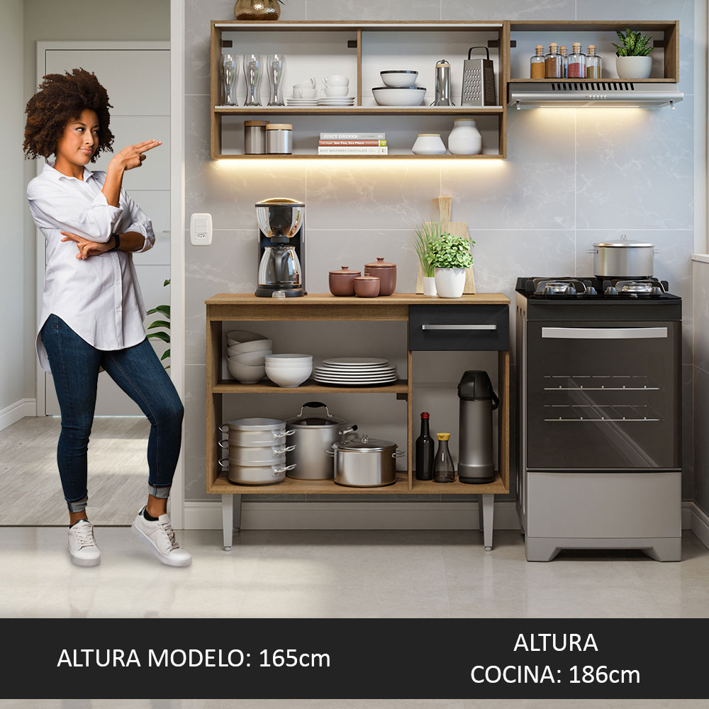 Foto 6 pulgar | Mueble de Cocina Compacta Emilly Madesa 165 cm