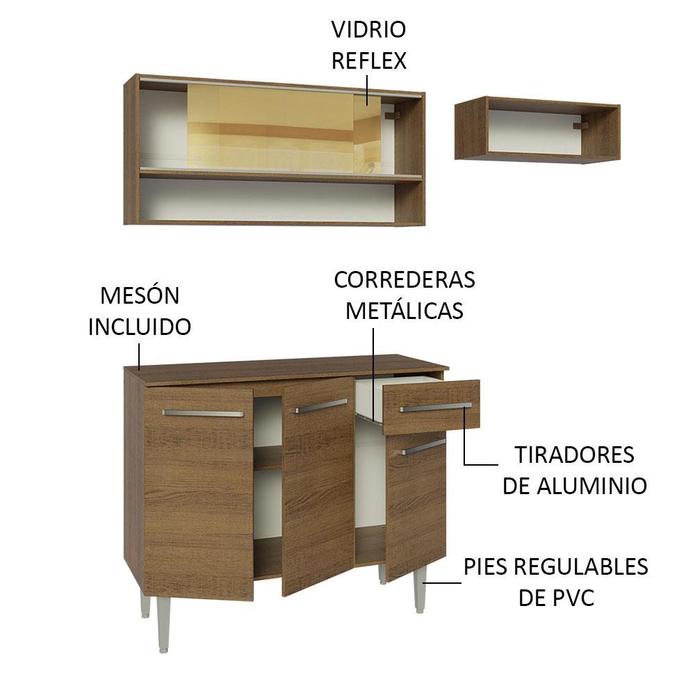 Foto 5 pulgar | Mueble de Cocina Compacta Emilly Madesa 165 cm