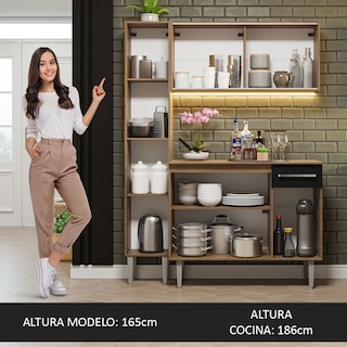 Foto 5 | Cocina Integral Madesa Negro de 137 Cm