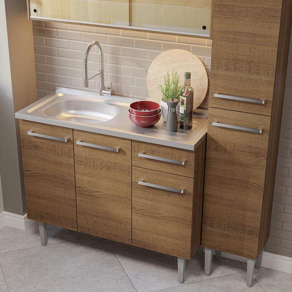 Foto 7 | Cocina Integral Madesa Marrón de 137 Cm