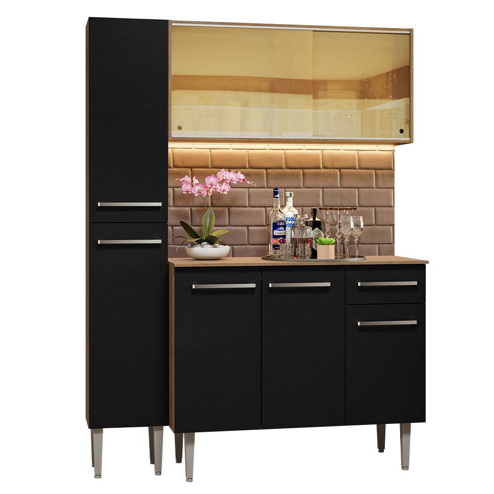 Foto 1 | Cocina Integral Madesa Negro de 137 Cm